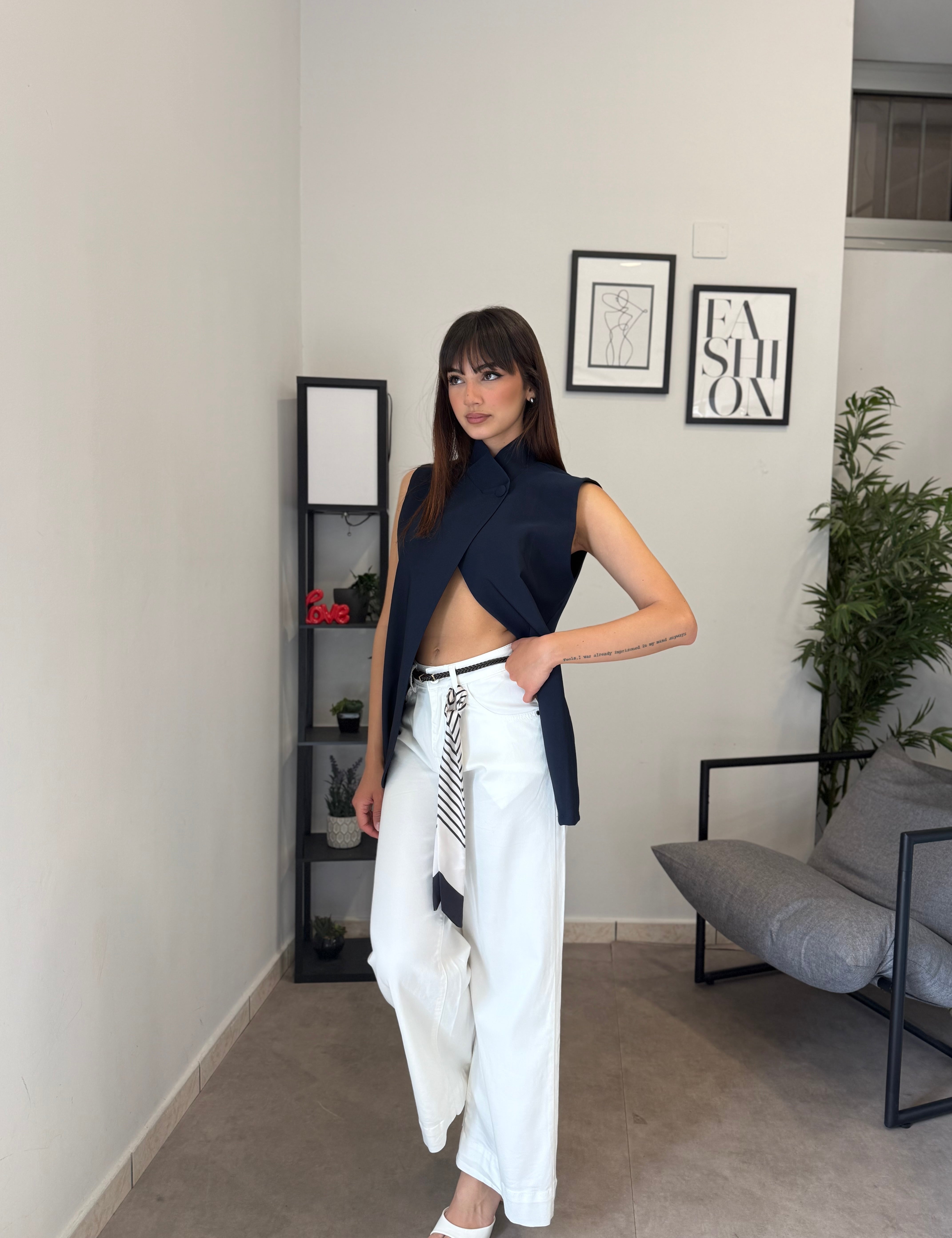 Pantalone in Cotone bianco 3264
