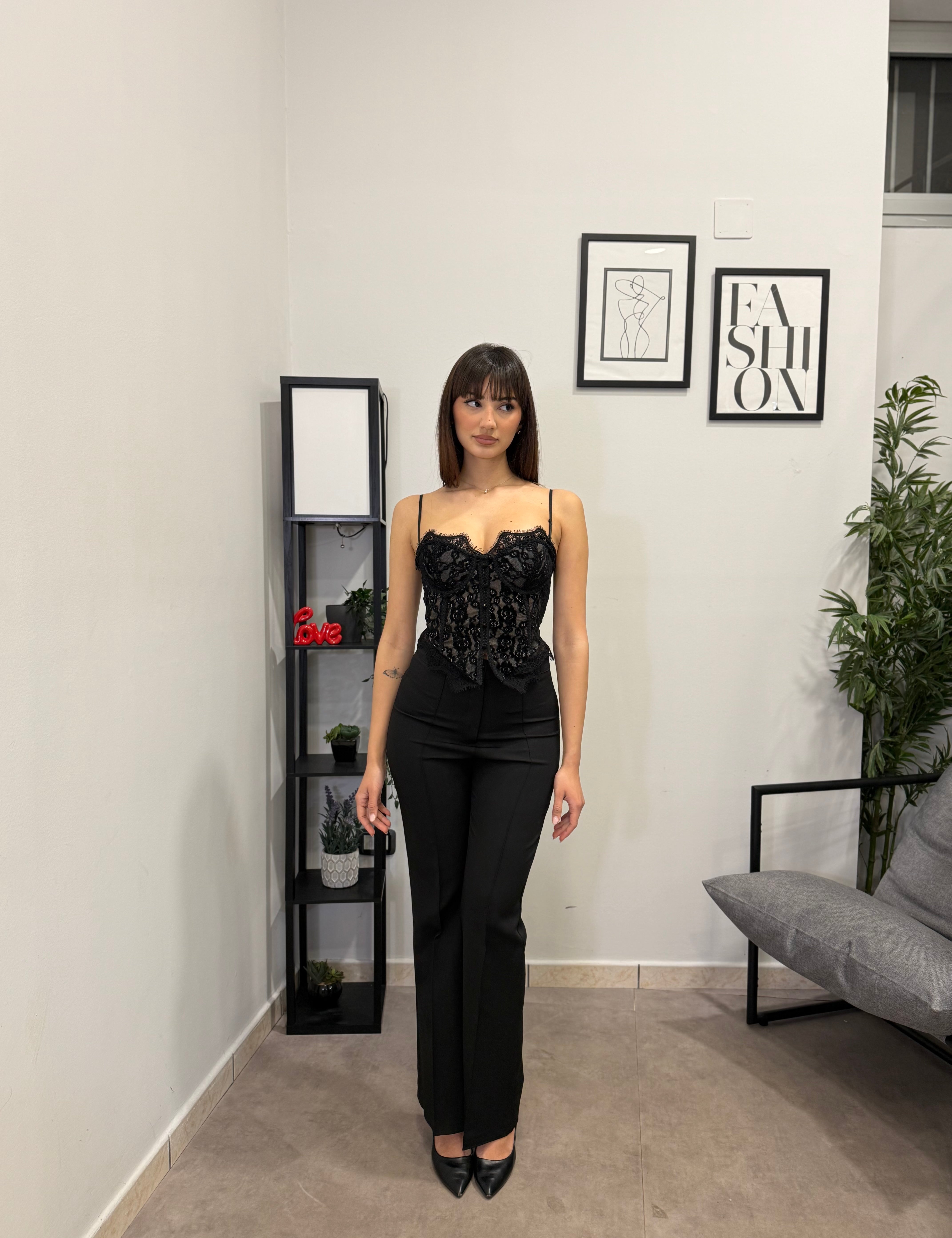 Pantalone a Zampa - Nero 1162