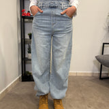 Salopette in denim chiaro 8038