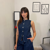 Set-Coordinato in denim scuro 2759