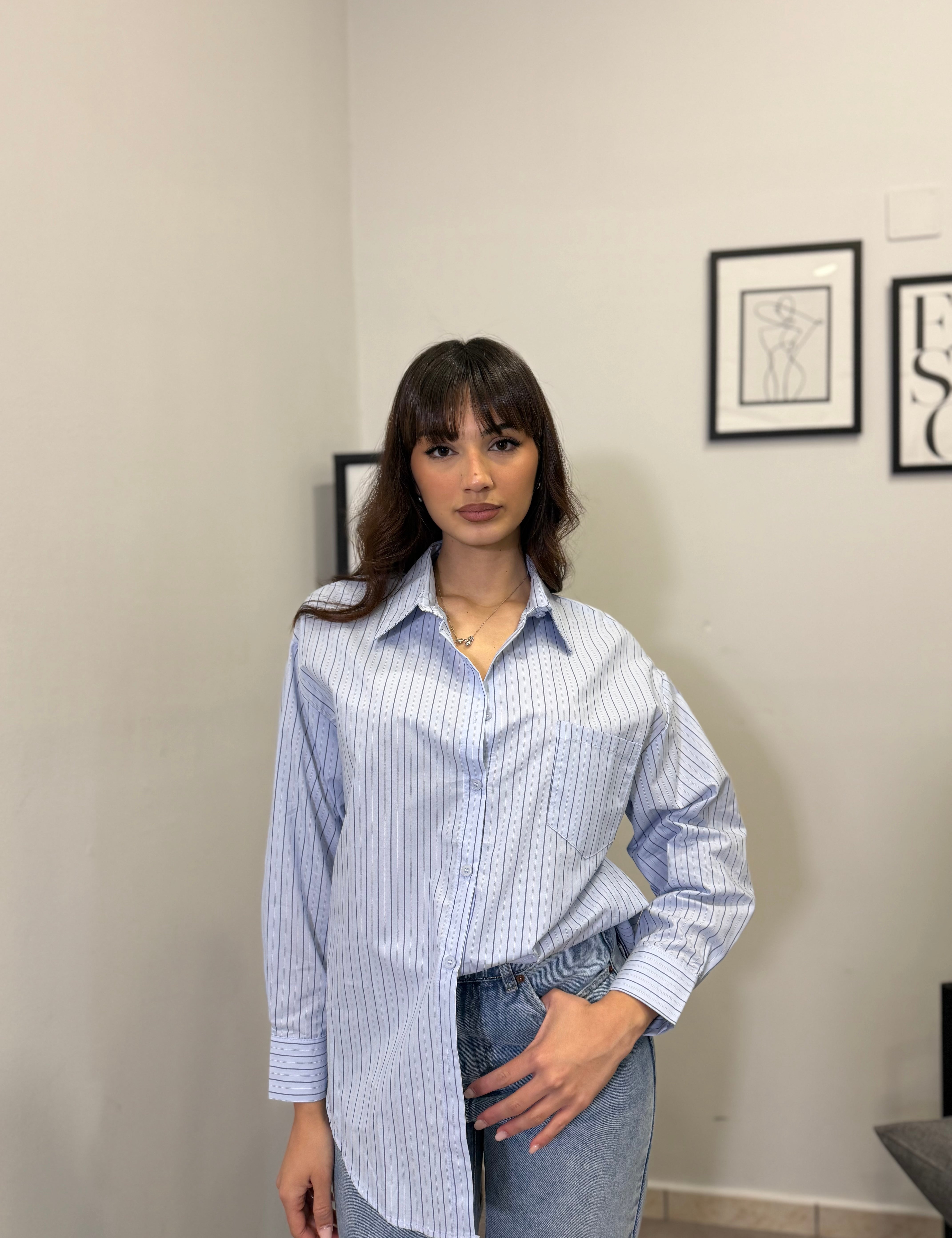 Camicia in Cotone rigata 1721