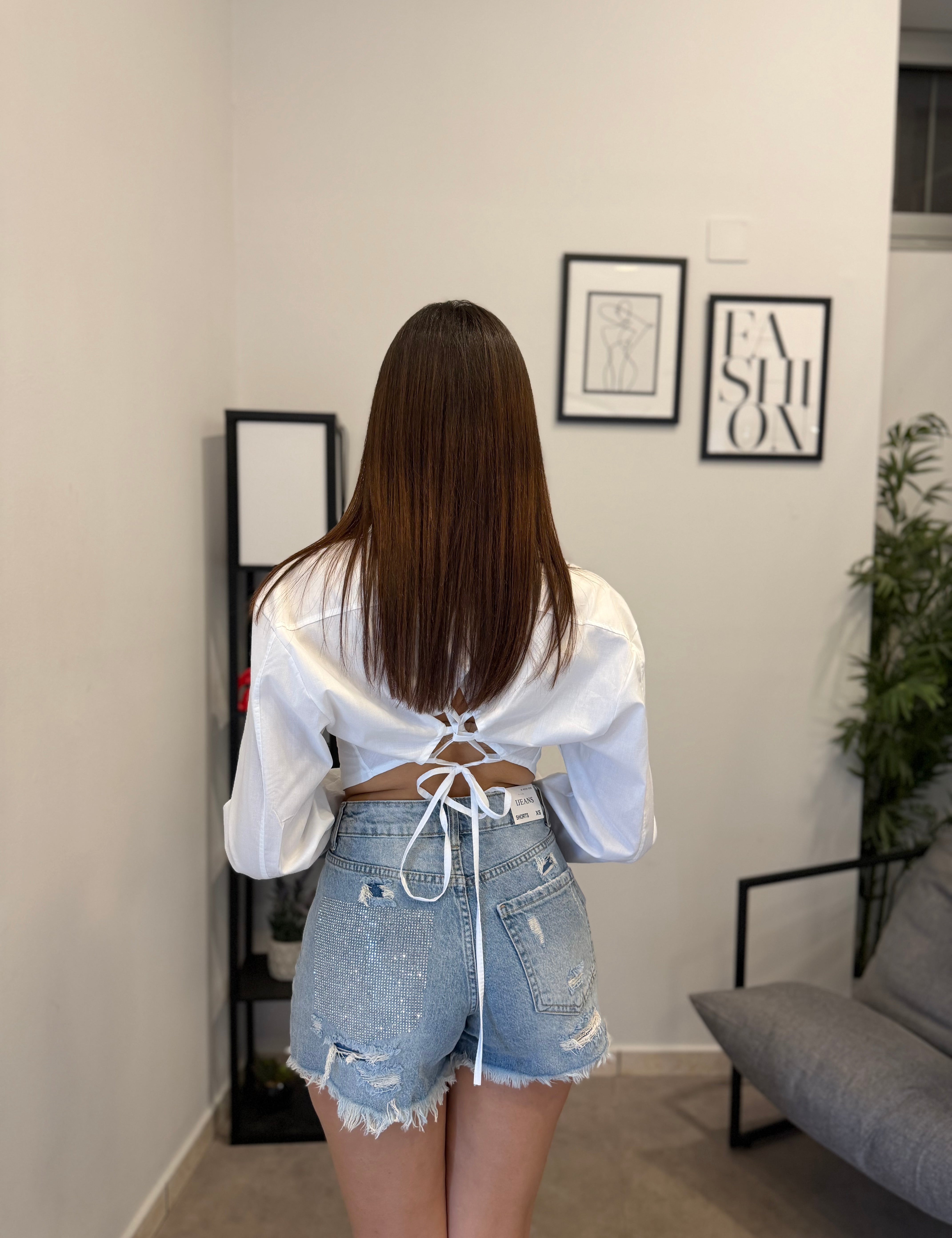 Camicia Crop Bianca 9272