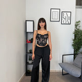 Pantalone Effetto Satin - Nero 2420