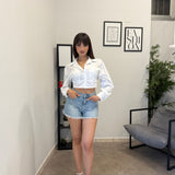 Shorts strass su tasca 317