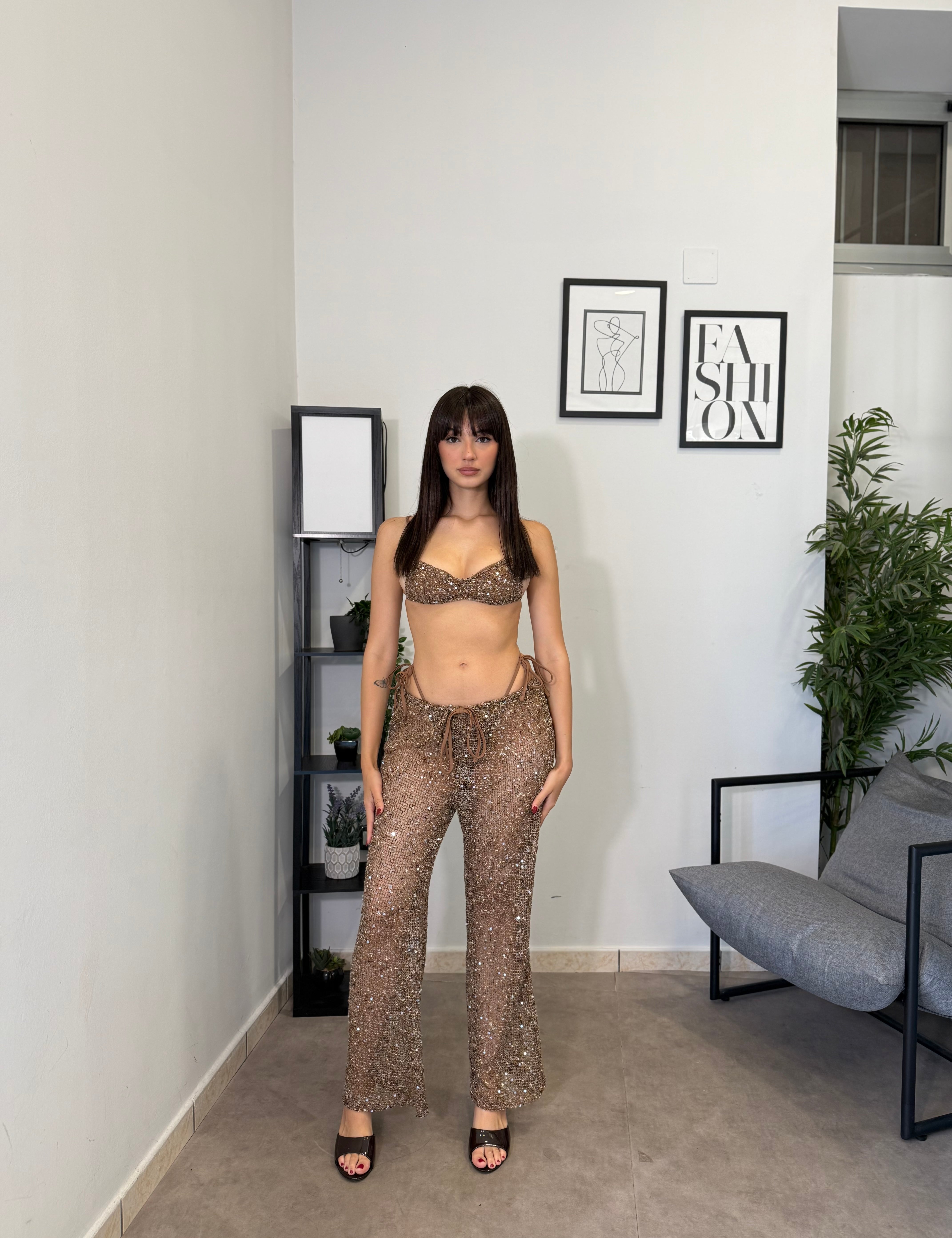 Set Bikini-Pantalone Paillettes 2600