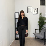 Pantalone in monolana - nero 336