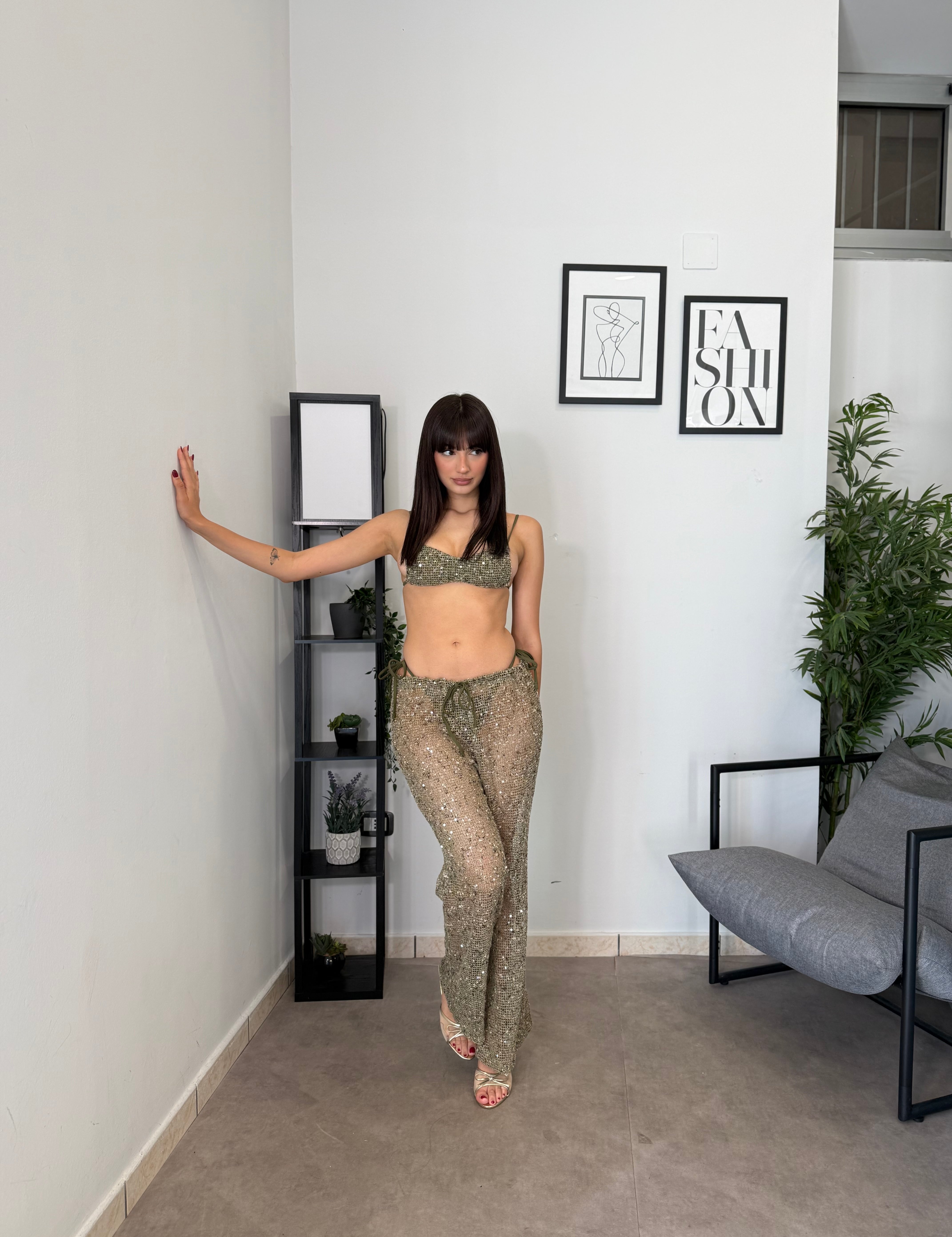 Set Bikini-Pantalone Paillettes 2600