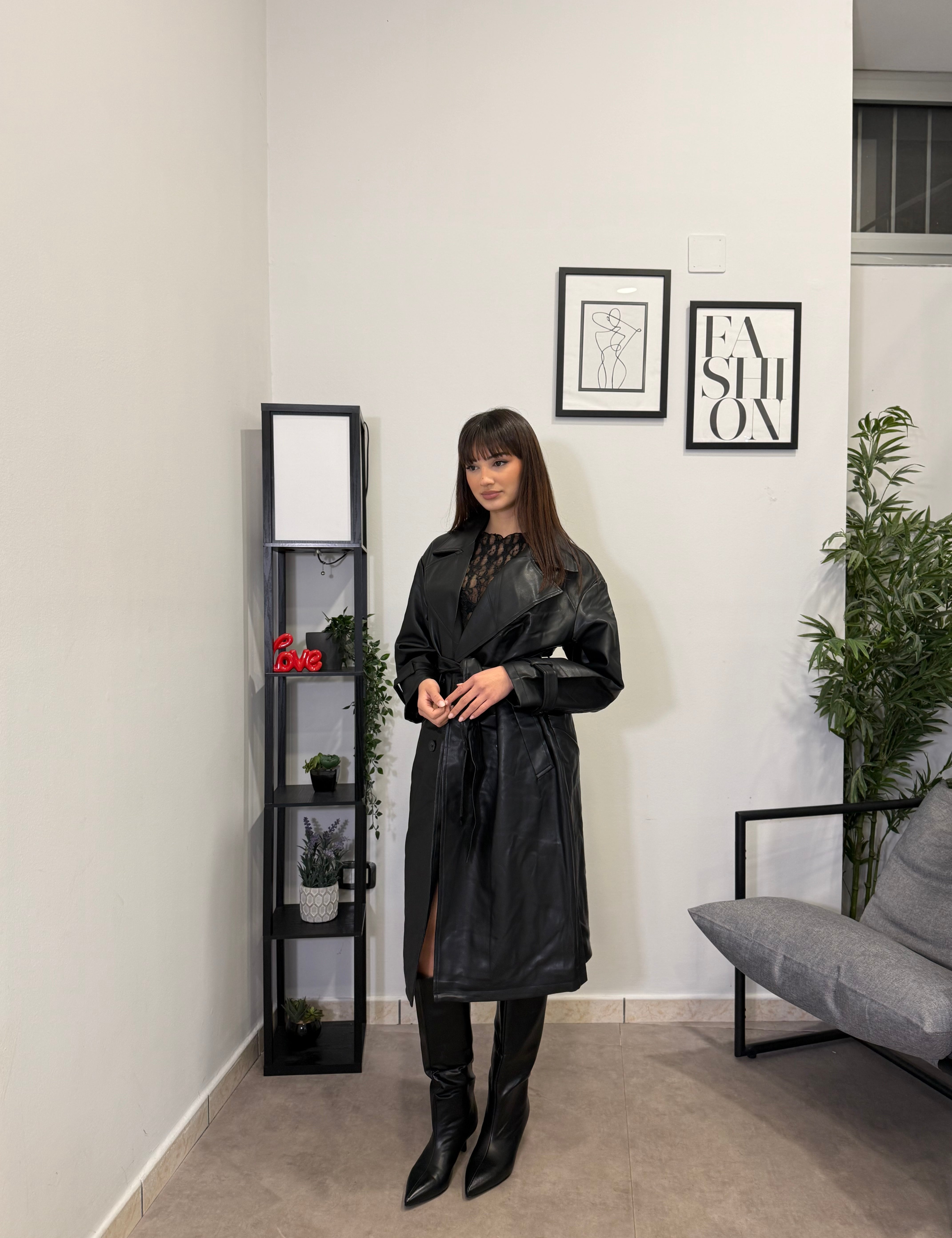 Trench in Ecopelle - Black 0134