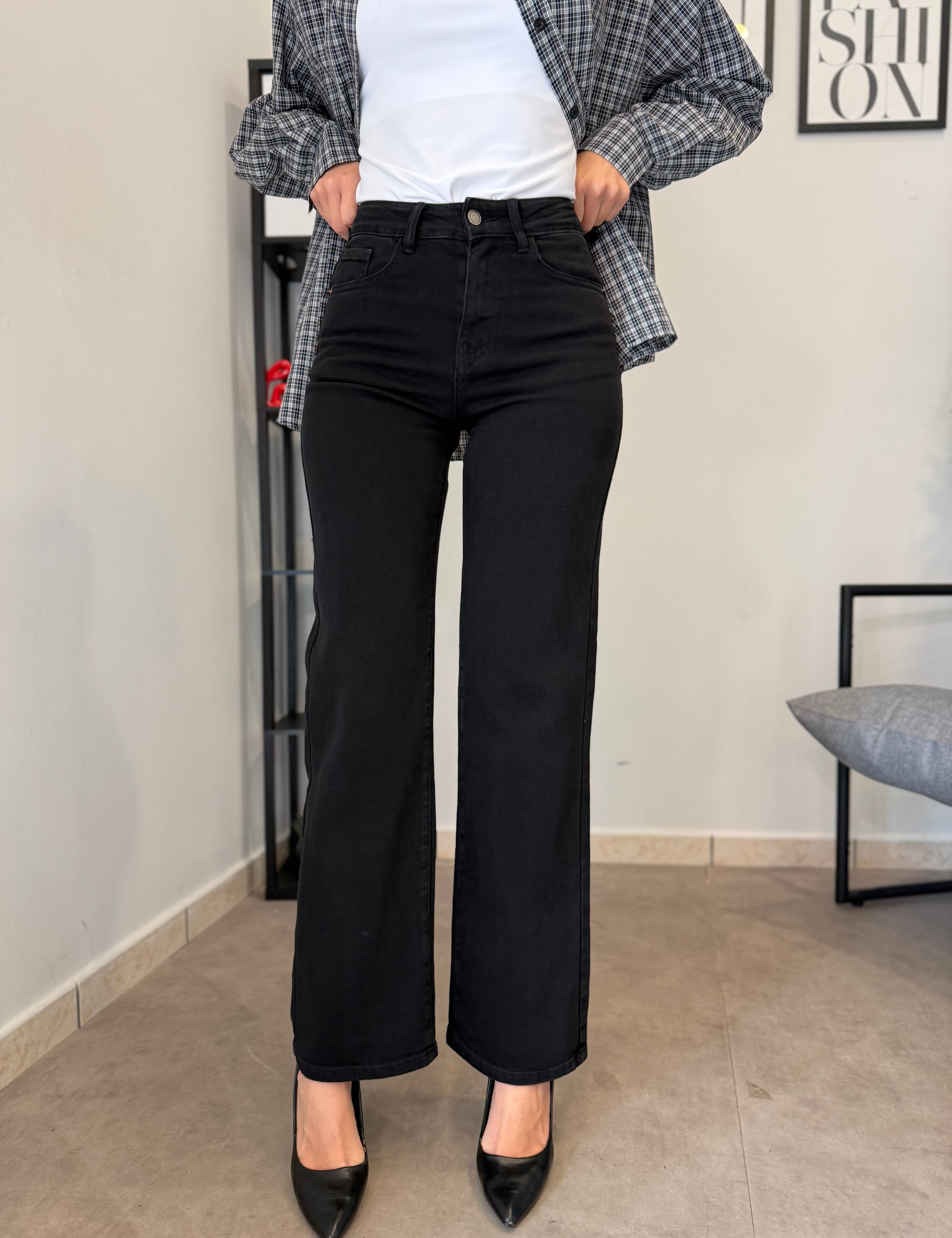 Jeans Gamba Dritta Nero 5407