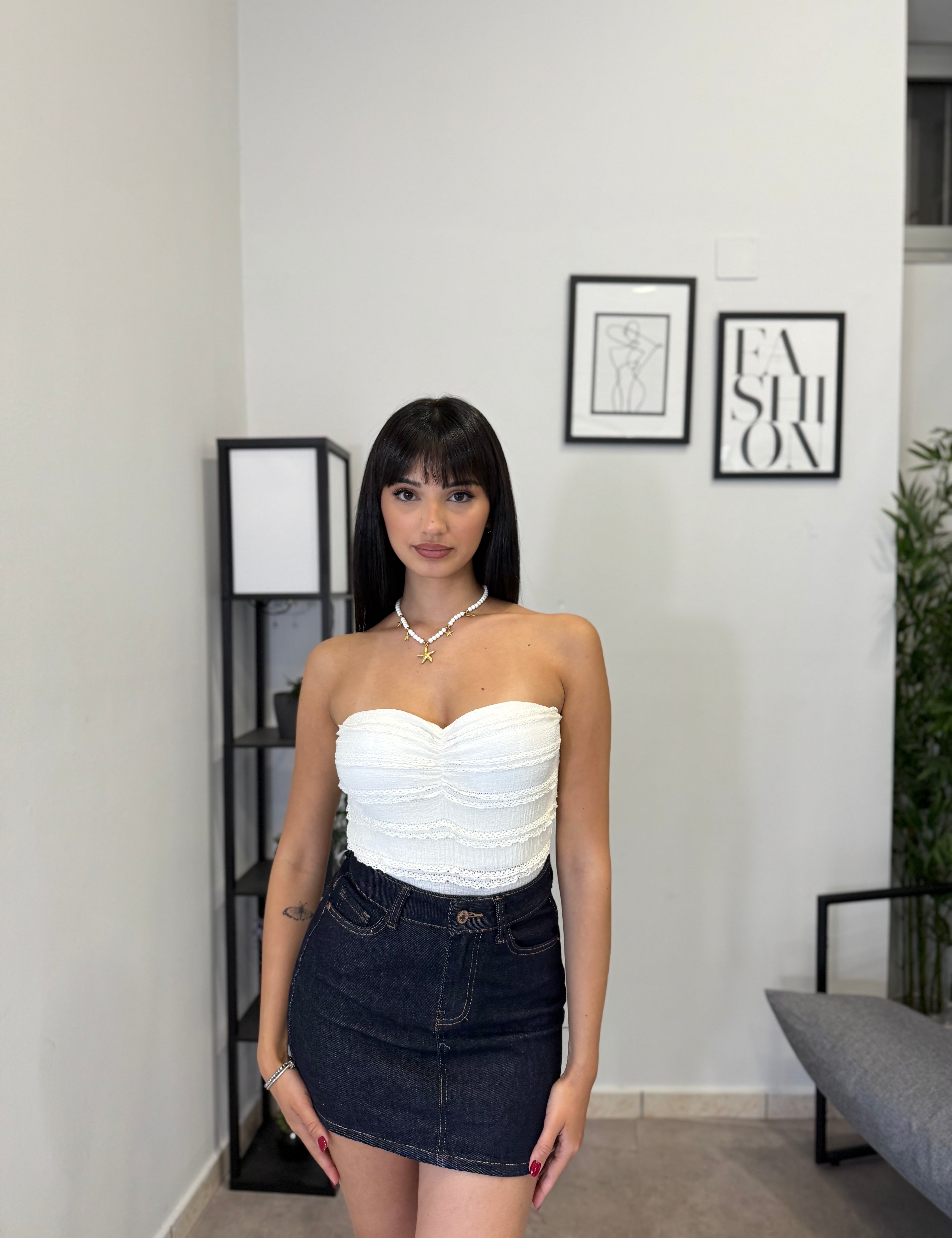 Minigonna in denim scuro 5741