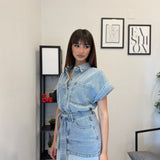 Set-Coordinato in denim chiaro 058