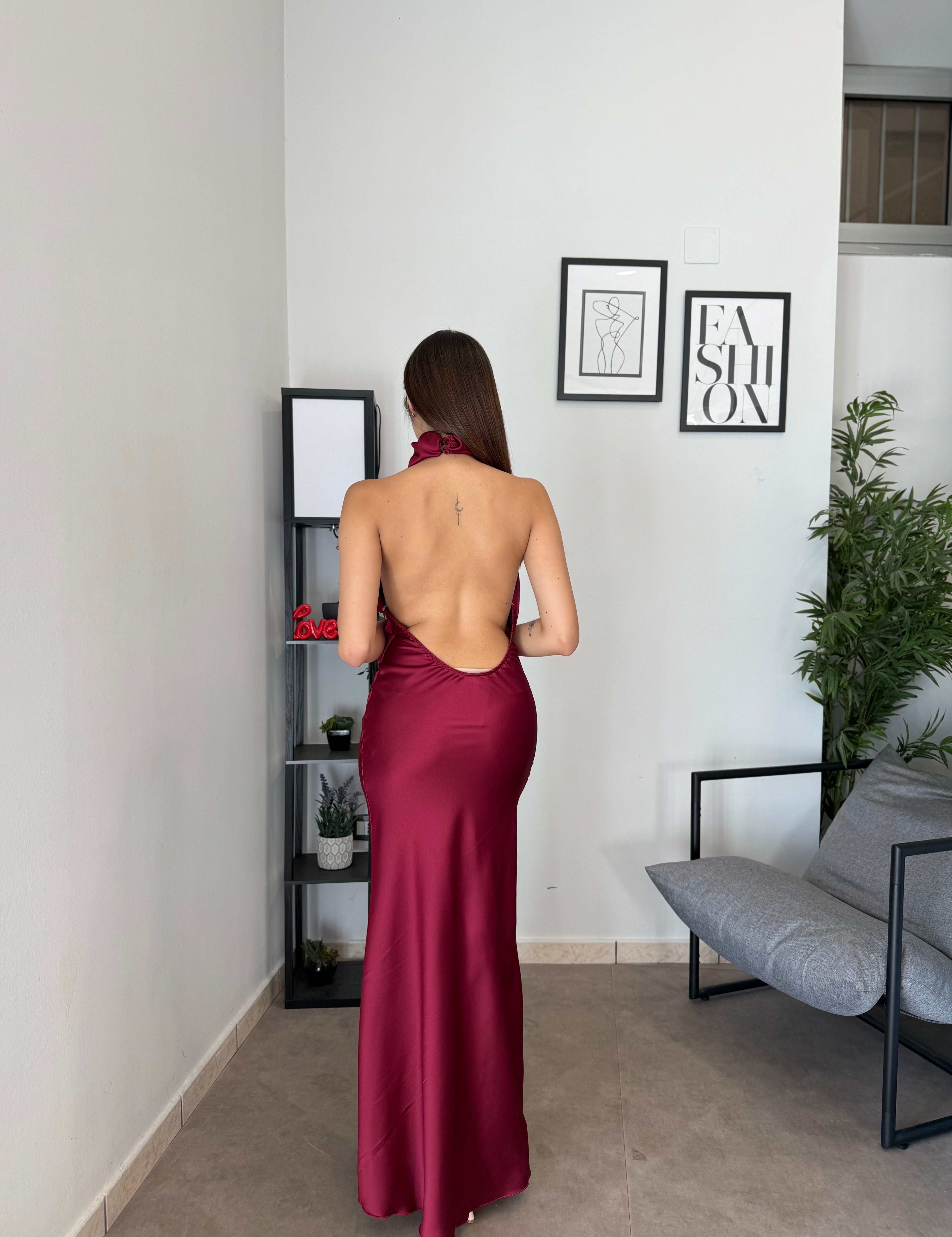 Abito Lungo Satin 60503