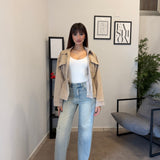 Jeans sabbiato con borchie 5596