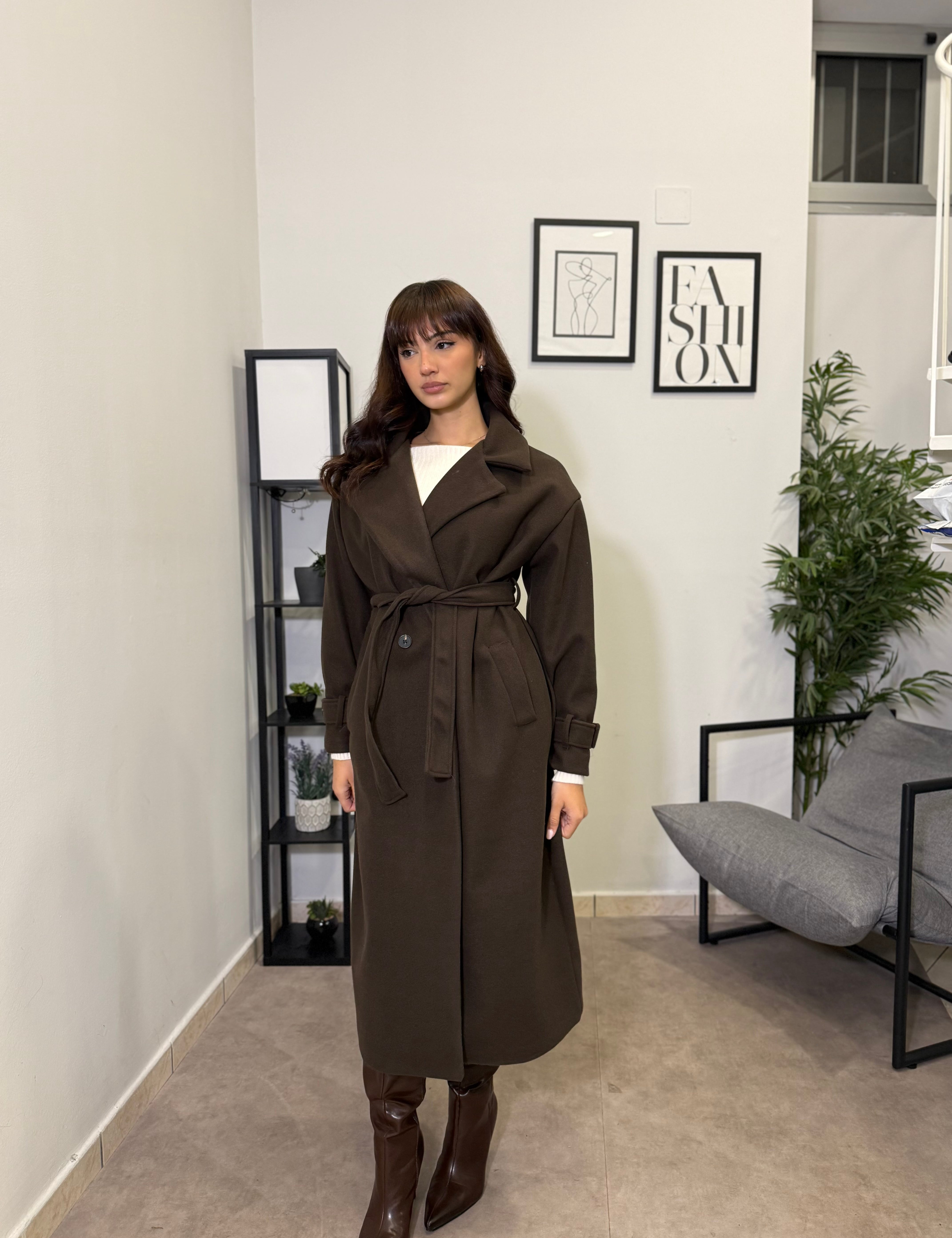Cappotto con Cintura 11868
