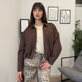 Giubbotto effetto camoscio - Brown 2808