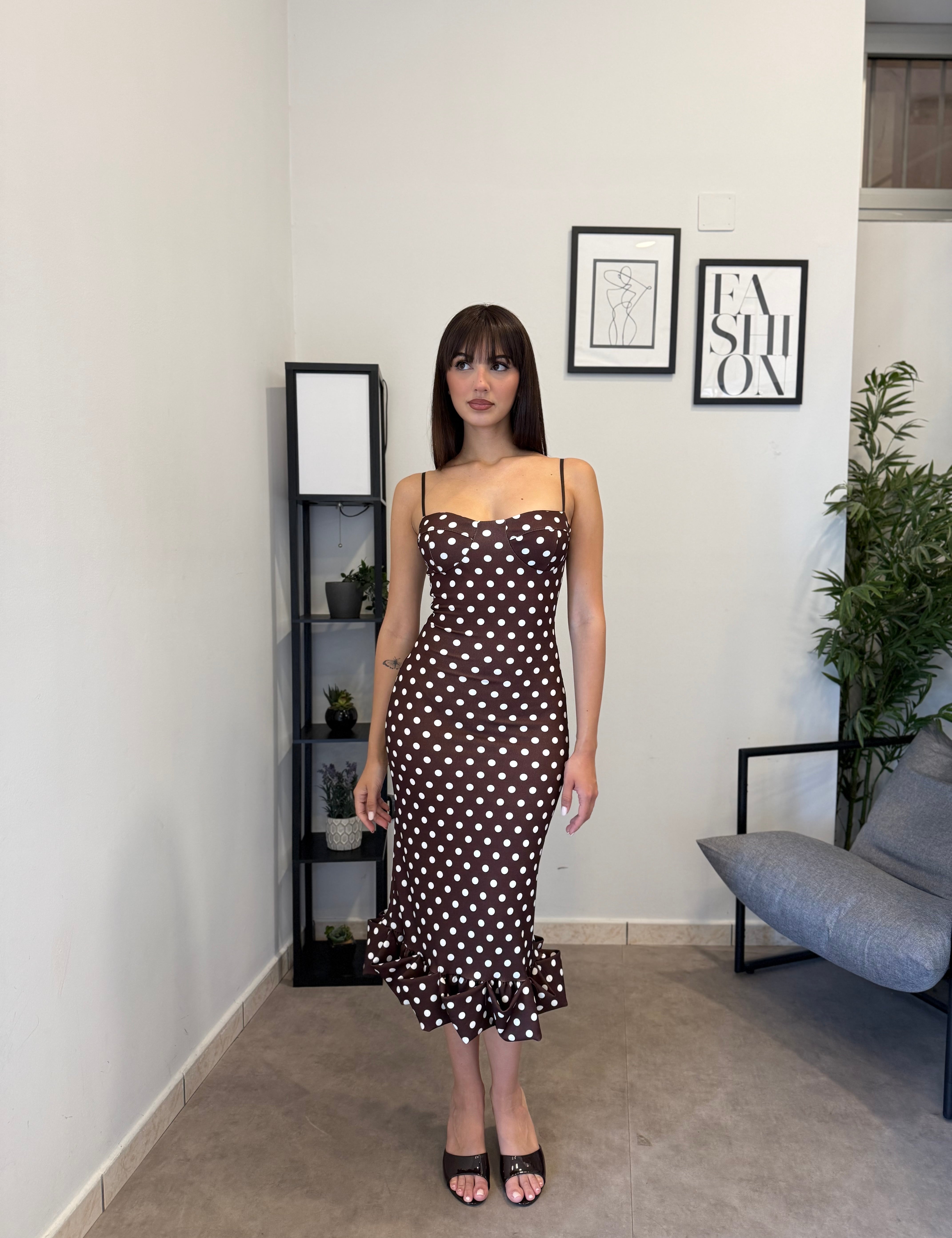 Abito Midi Pois 2341