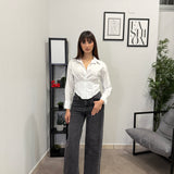 Camicia Crop in cotone 9246