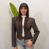Giacca crop Military 8006