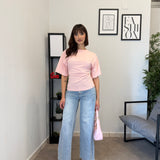 Jeans Pink Strass 1629