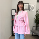Blazer con Cintura Pink - 3871