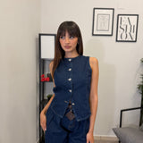 Set-Coordinato in denim scuro 2759