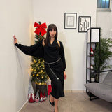 Abito Midi con coprispalle 828