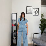 Set-Coordinato denim Chiaro 001