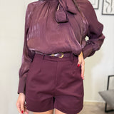 Camicia con fiocco Satin 6069