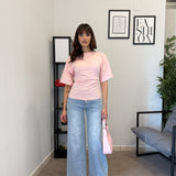 Jeans Pink Strass 1629