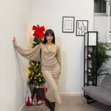 Abito Midi con coprispalle 828