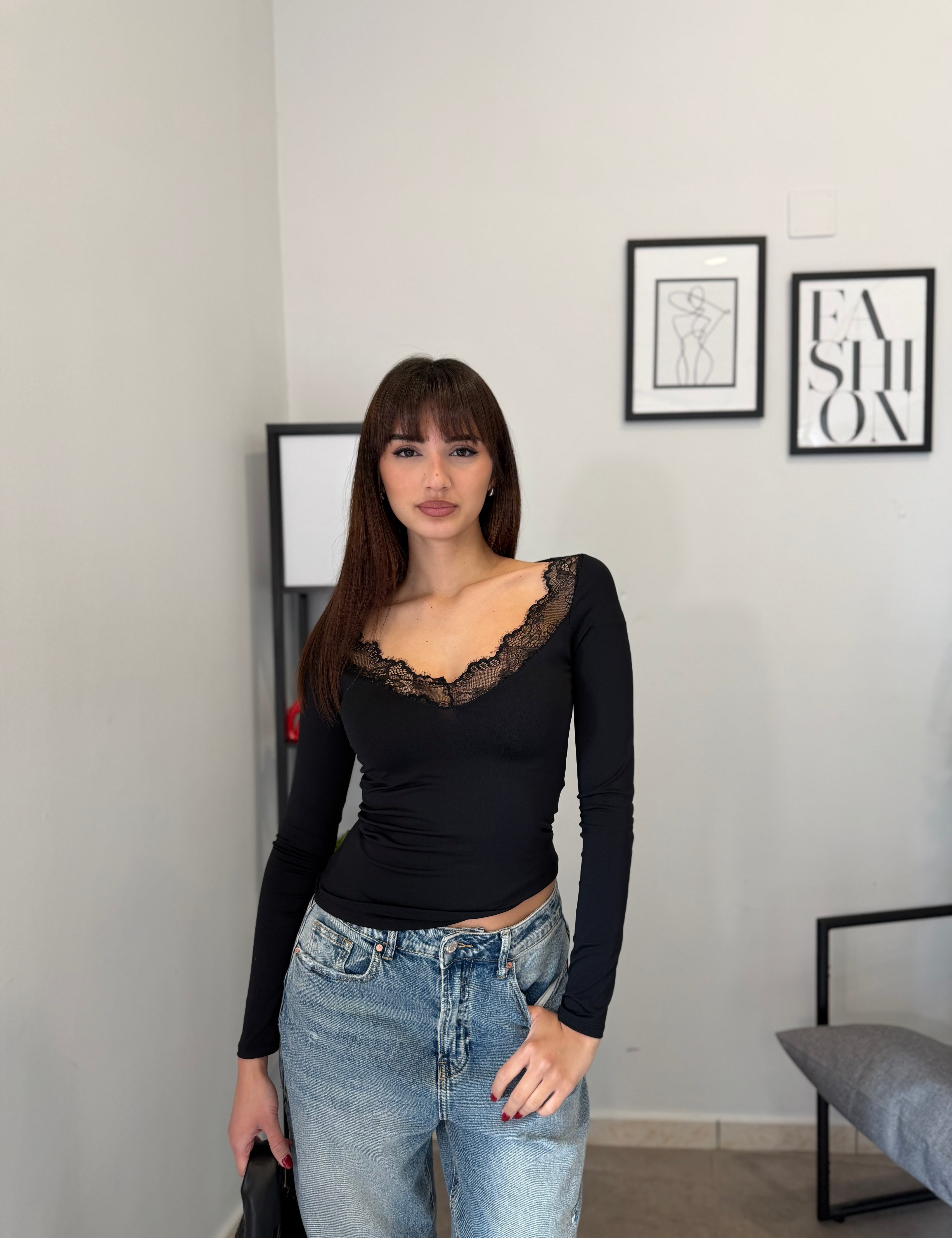 Maglia con Pizzo 14243