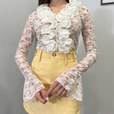 Maglia in pizzo e rouches 0611