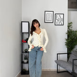 Maglia con rouches 50017