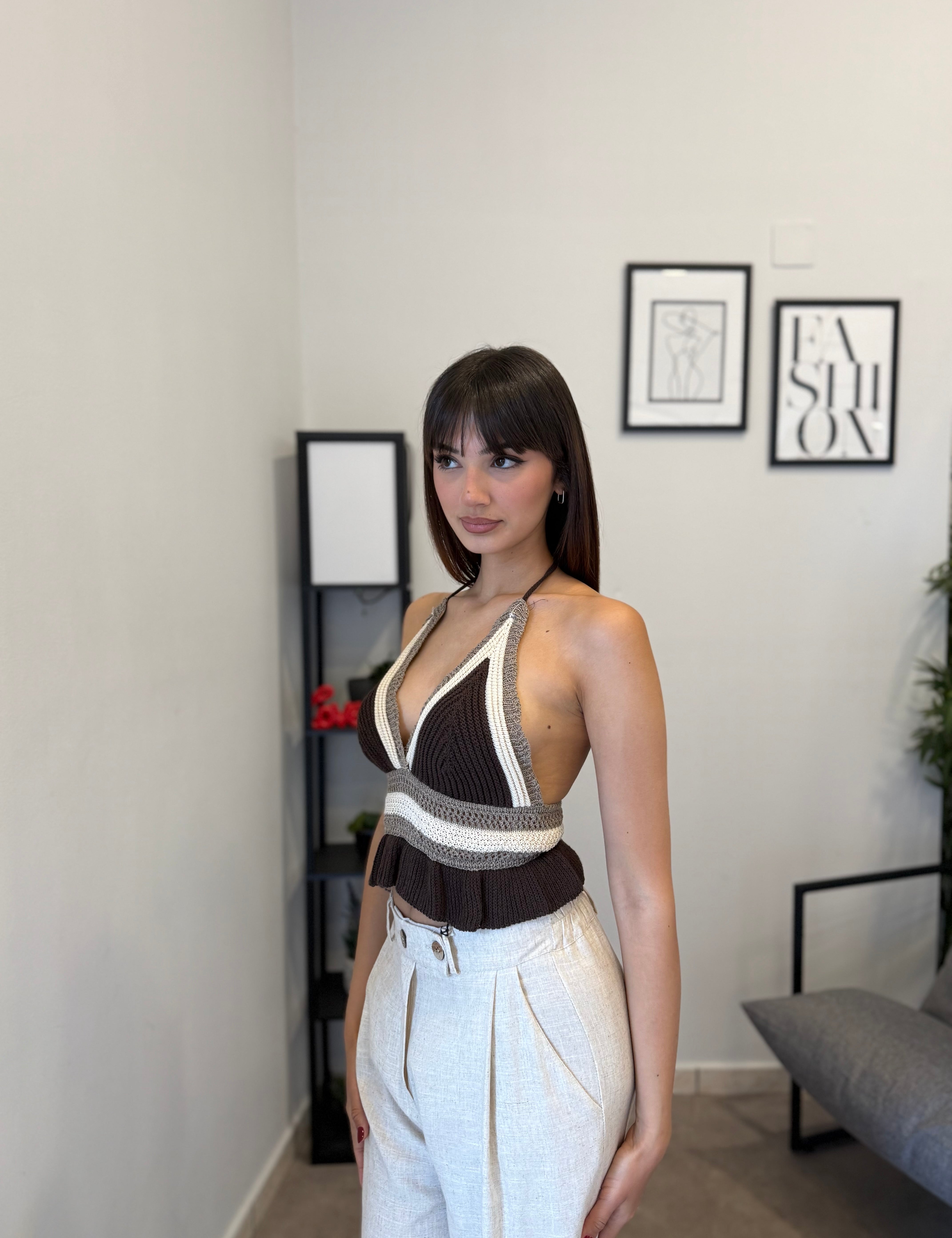 Crop Top in Crochet 2233