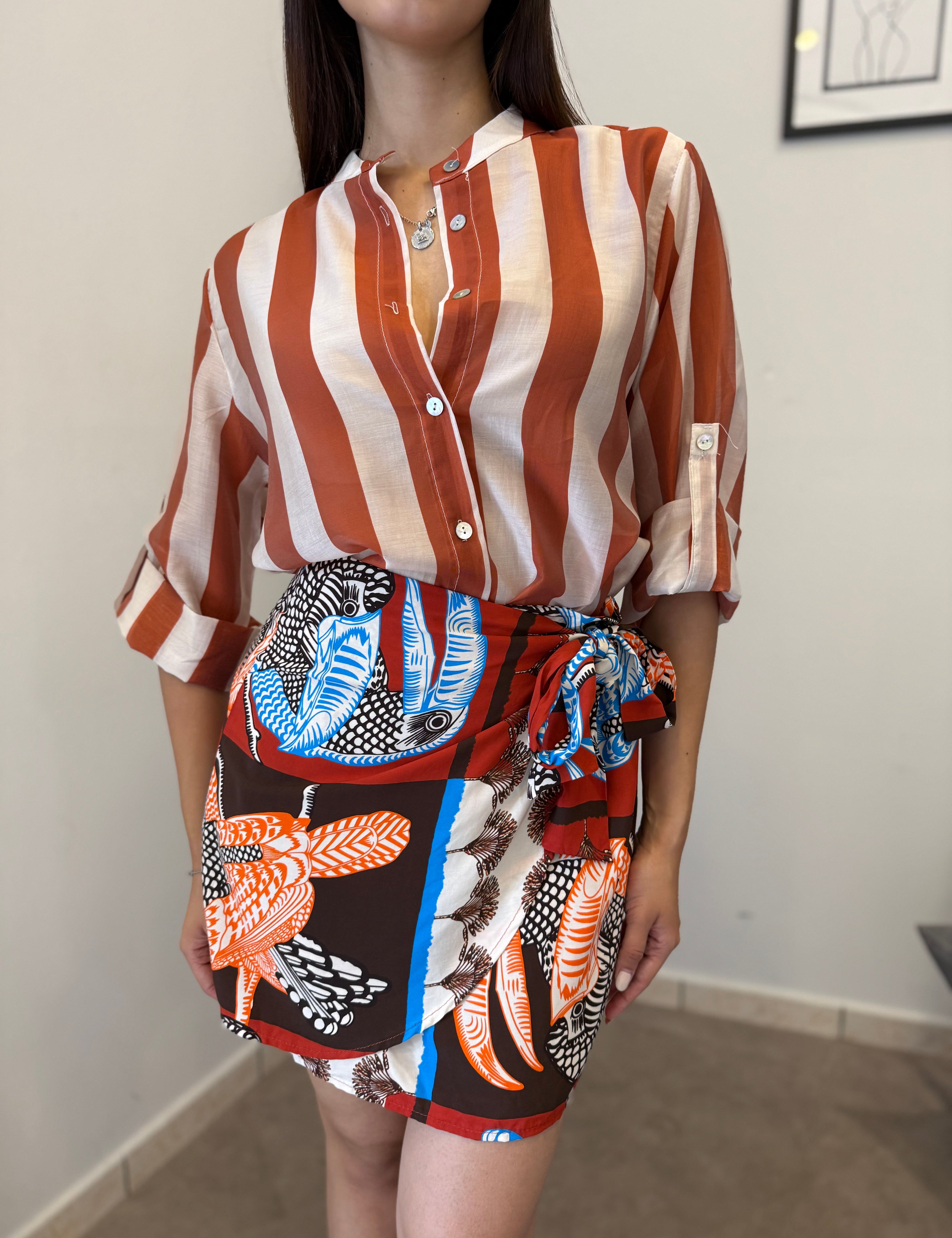 MiniGonna Pareo Etnic orange 2627