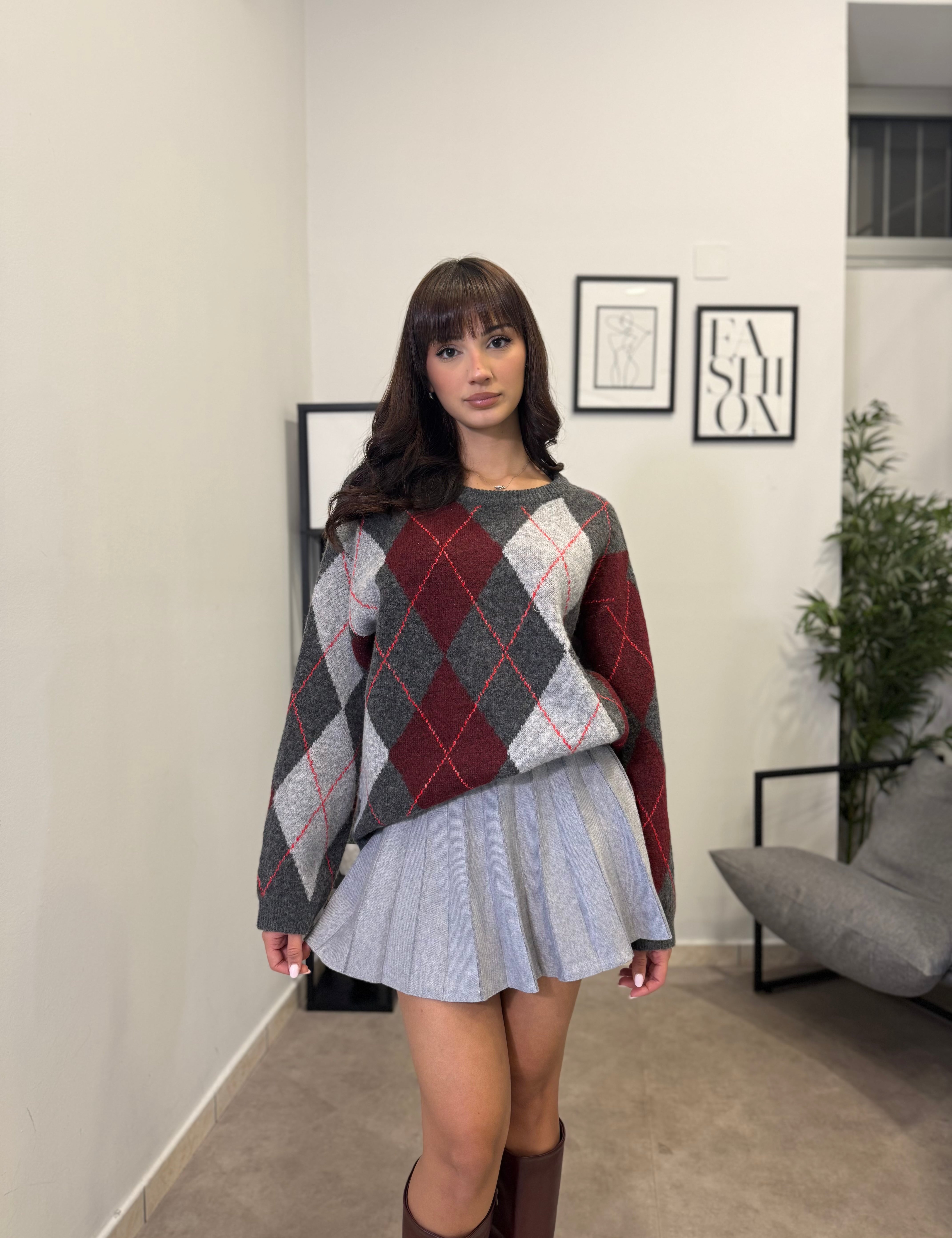 Minigonna con Pieghe 8040