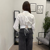 Camicia Crop in cotone 9246