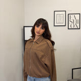 Giubbotto effetto camoscio - Camel 2808