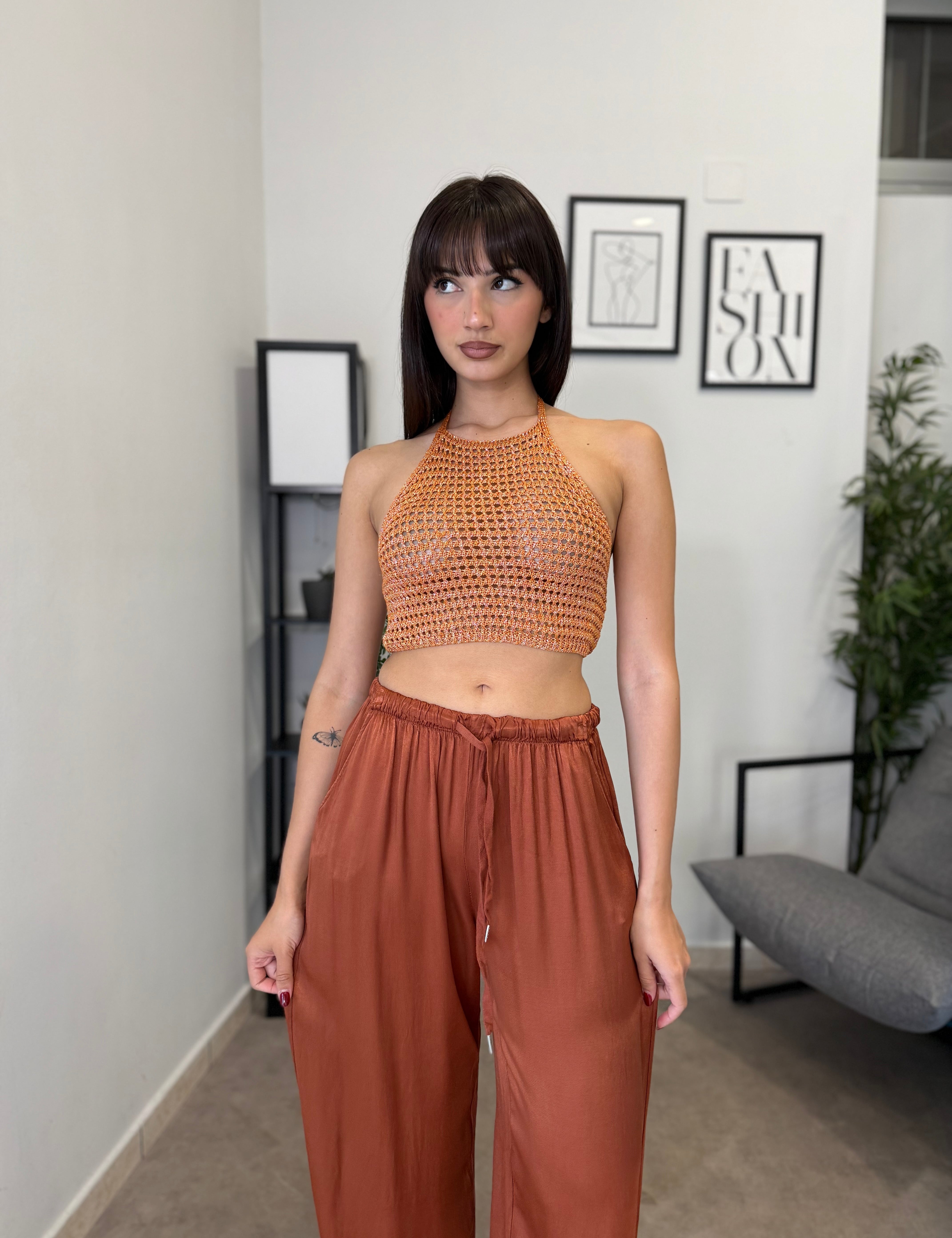 Crop Top in Crochet 2372