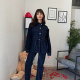 Camicia in Denim Scuro 918