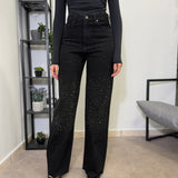 Jeans Black strass 2074