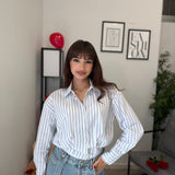 Camicia Crop rigata 9721