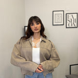 Giubbotto effetto camoscio - Beige 2808