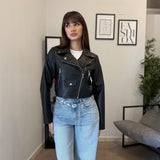 Biker Ecopelle Crop 2205