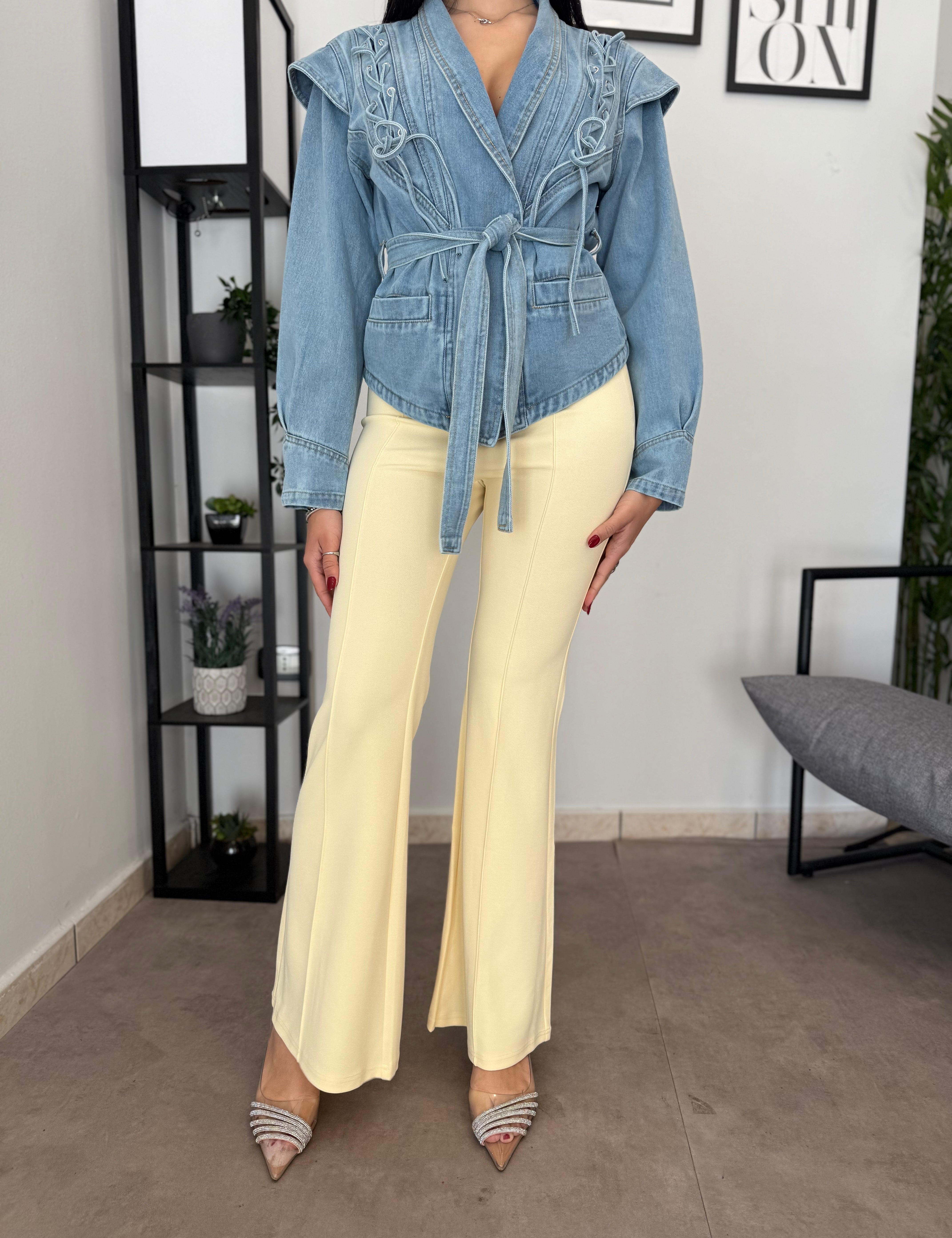 Pantalone a Zampa - Giallo 8026