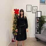 Abito Midi con coprispalle 828