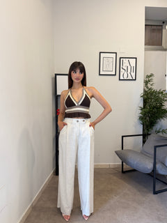 Pantalone in misto lino 5845