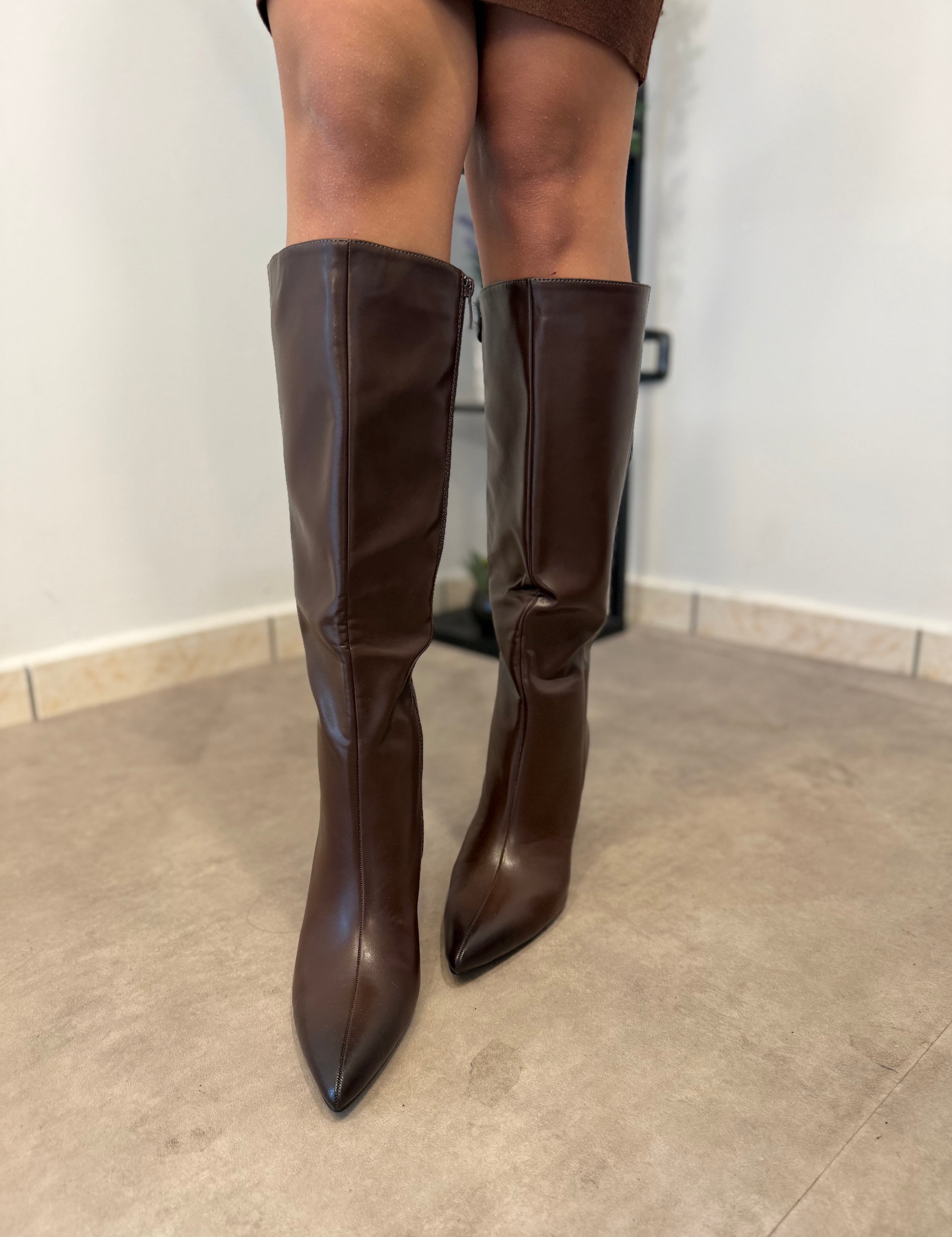 Stivale con Tacco - Marrone 2658