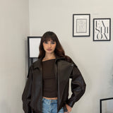 Biker Ecopelle - Brown