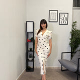 Abito Midi a Pois 6992